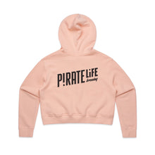 Load image into Gallery viewer, PIRATE LIFE WOMEN&#39;S CROPPED PINK HOODIE
